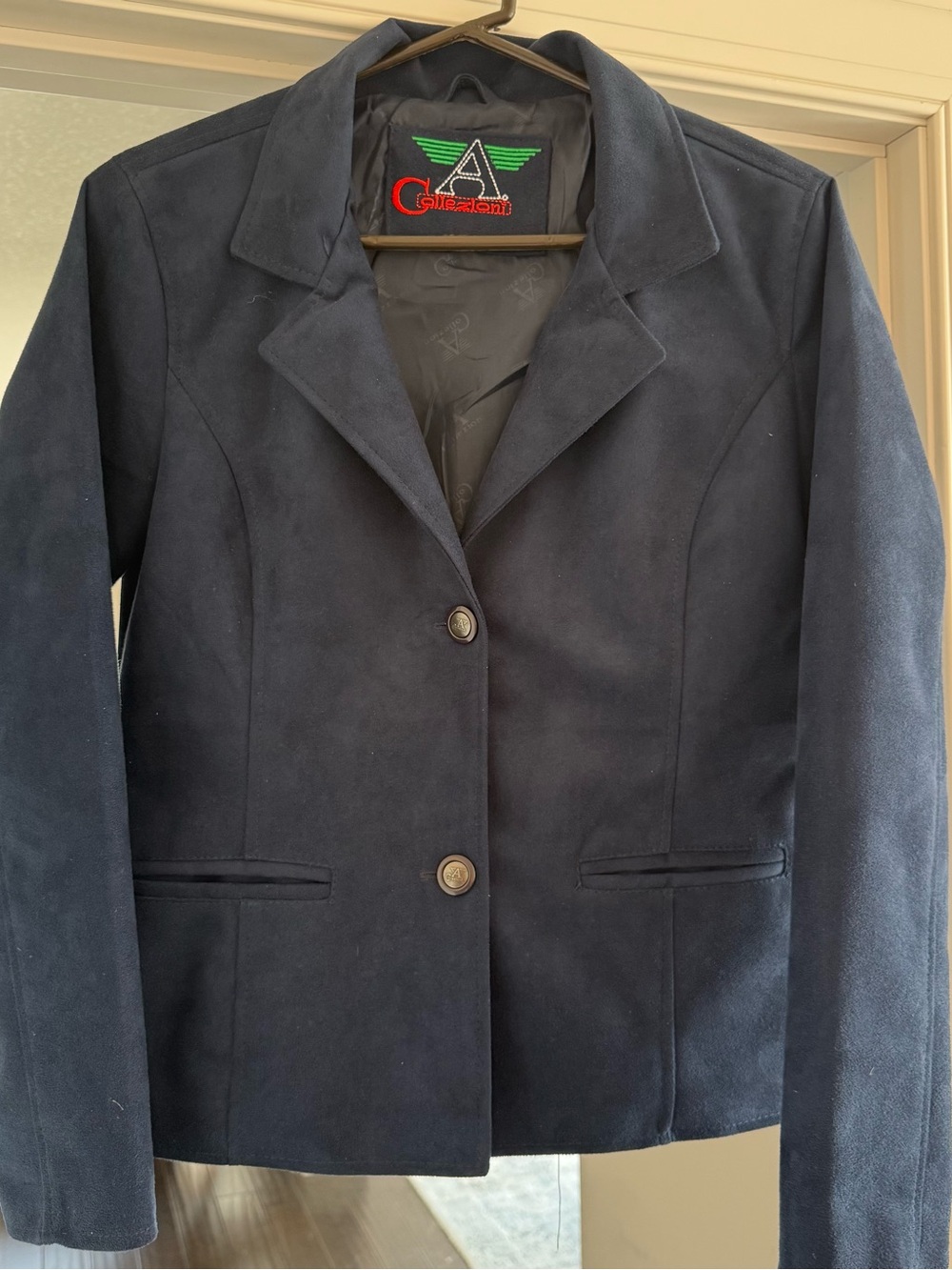 A. Collezioni Navy Blue Blazer Vintage Made In Italy Jacket Size Medium